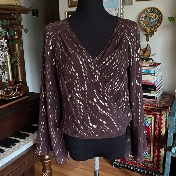 The Addison Story Tops Bell Sleeve Silk Top Poshmark